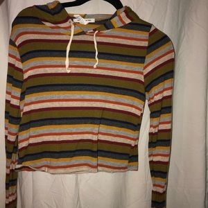 Super soft striped colored thin jacket